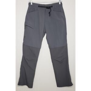 Alpine Design Mens Pants 34x32 Gray Belted Convertible Flat Front Cargo QuickDry